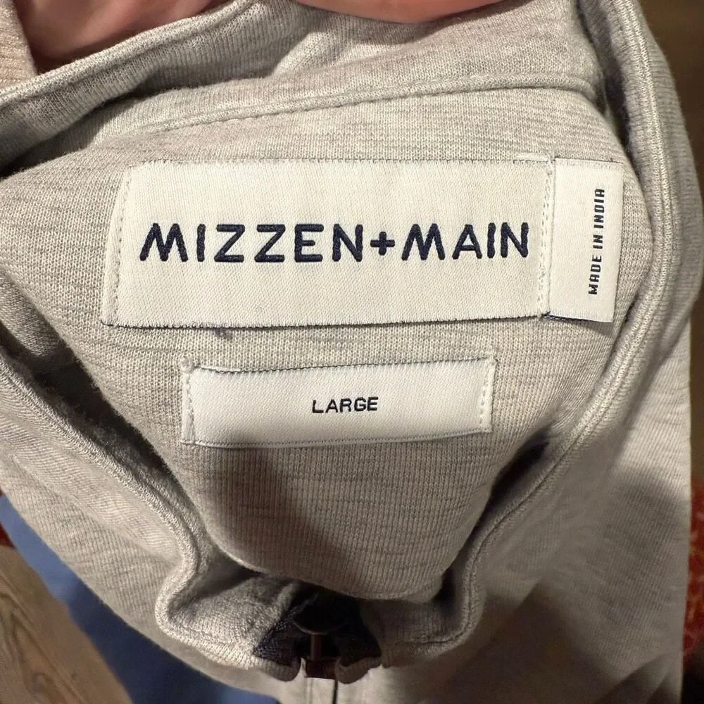 Mizzen + Main Men’s Gray 1/4 Zip Pullover Large